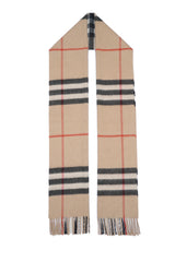 Burberry Pre-Owned Check Cashmere Beige Scarf