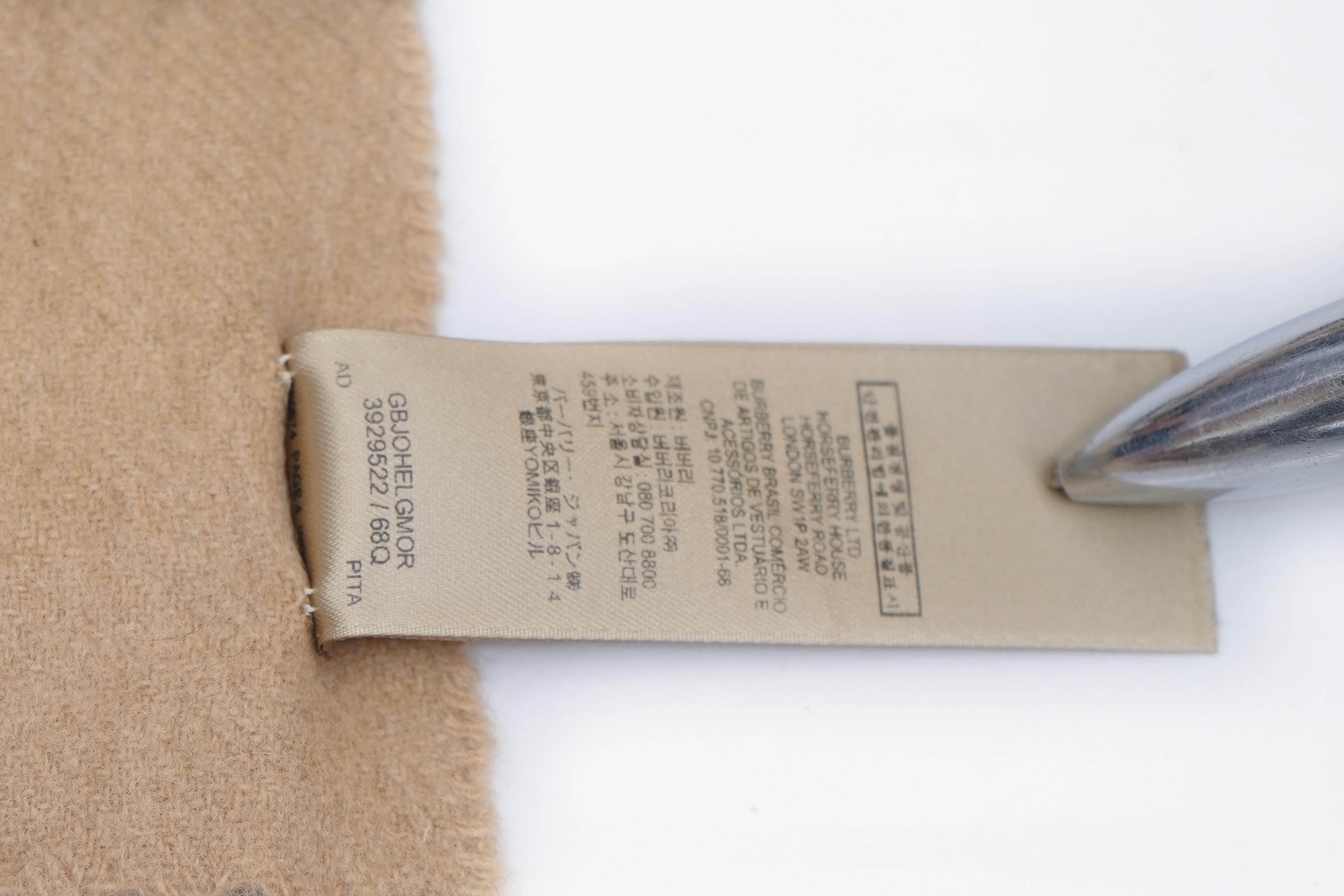 Classic Check Cashmere Beige Scarf