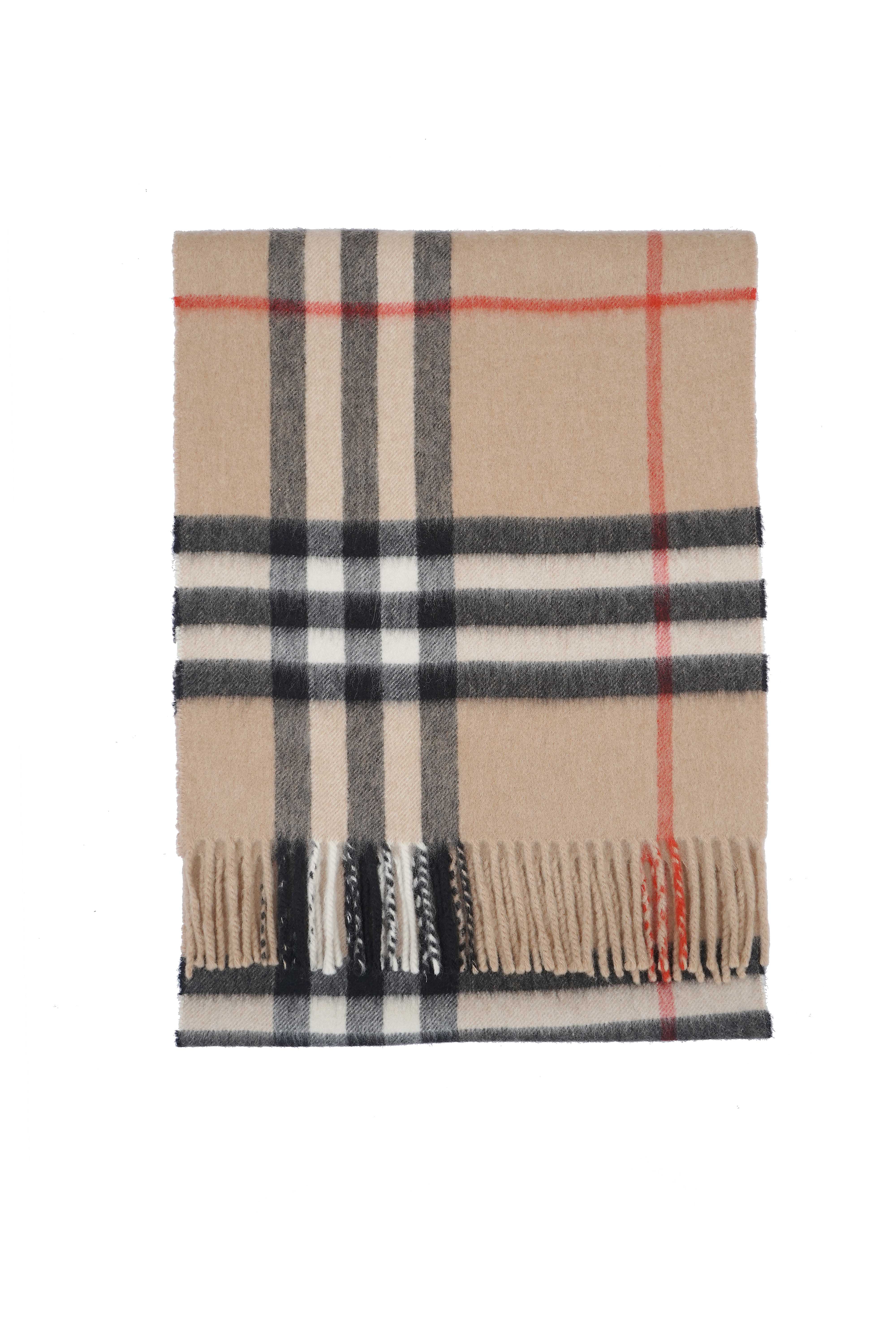 Classic Check Cashmere Beige Scarf