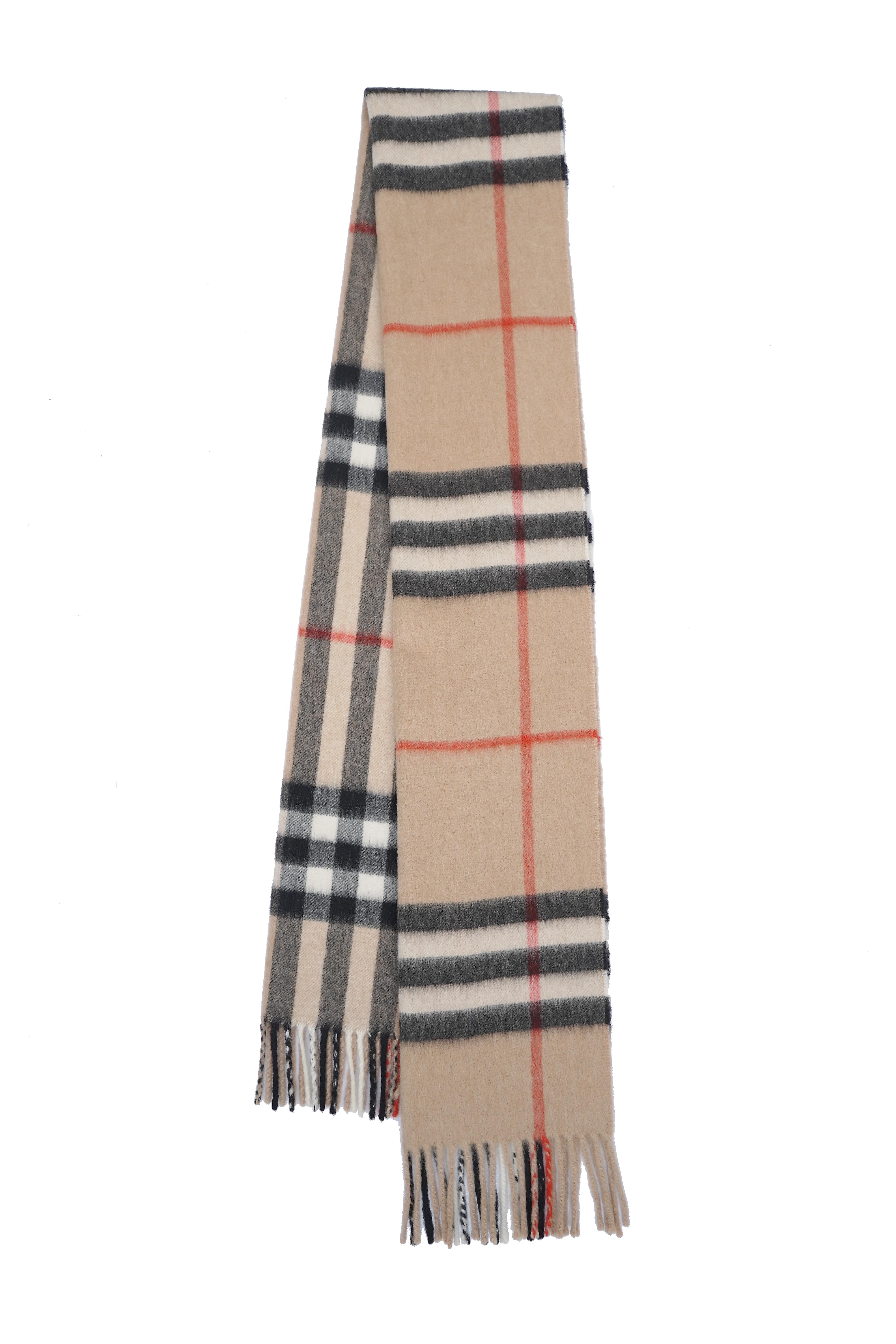 Classic Check Cashmere Beige Scarf
