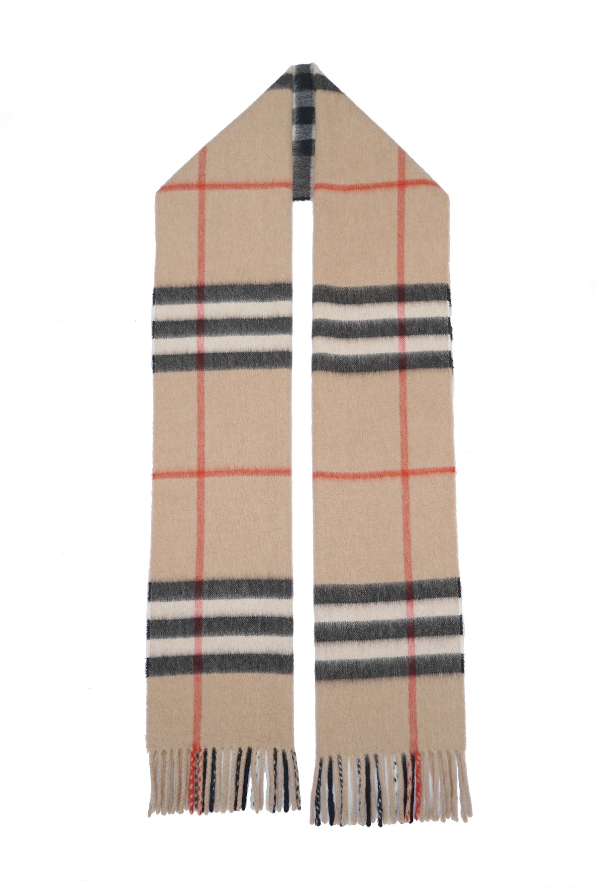 Classic Check Cashmere Beige Scarf