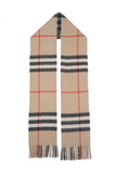 Classic Check Cashmere Beige Scarf