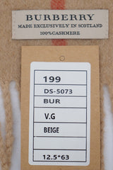 Burberry Pre-Owned Check Cashmere Beige Scarf