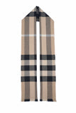 Classic Check Cashmere/Lambswool Beige Scarf