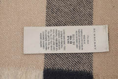 Burberry Pre-Owned Check Cashmere/Lambswool Beige Scarf