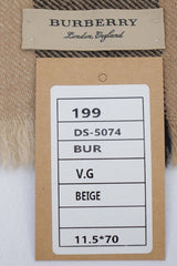 Burberry Pre-Owned Check Cashmere/Lambswool Beige Scarf