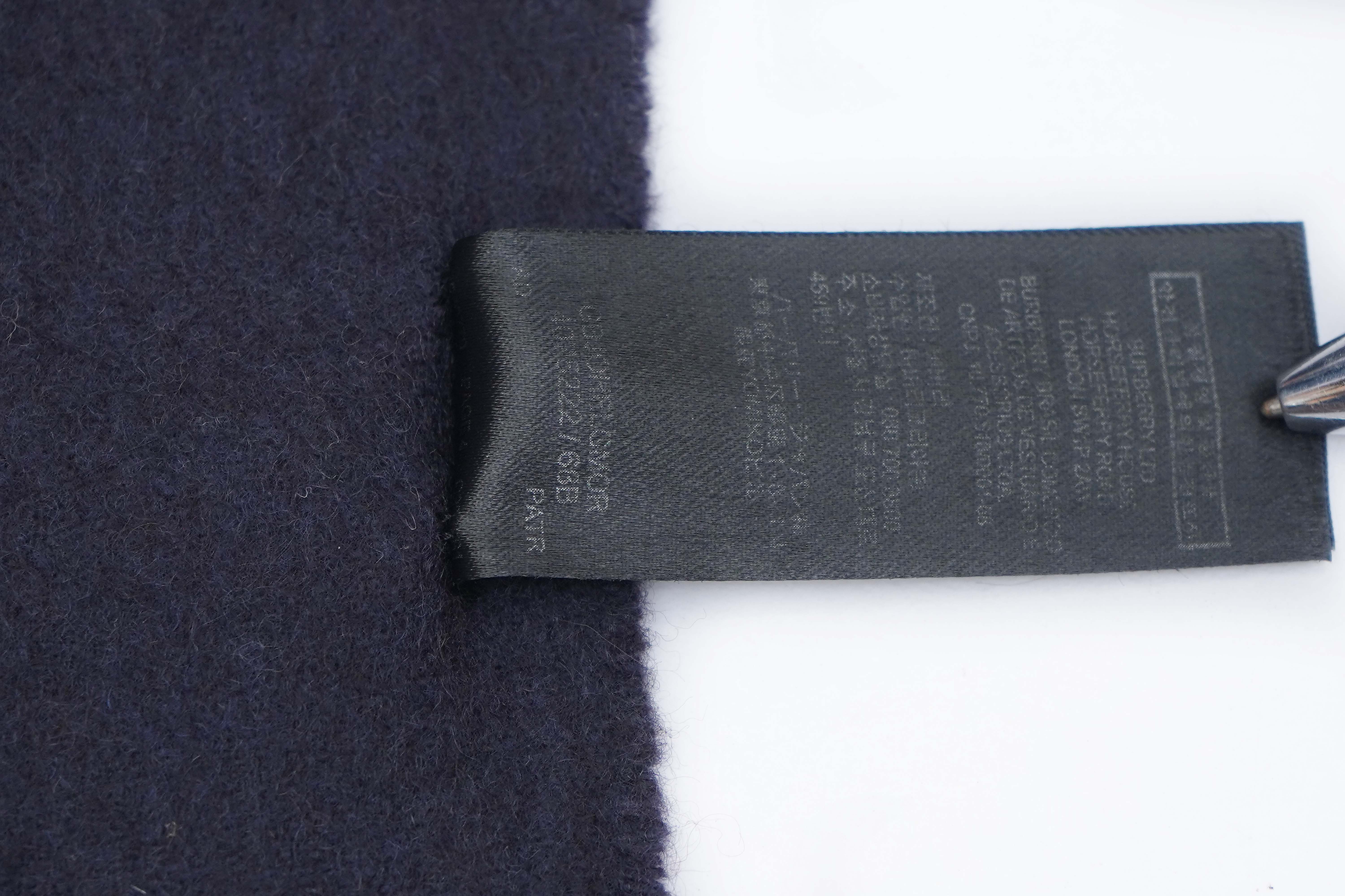 Logo Cashmere Blue Scarf