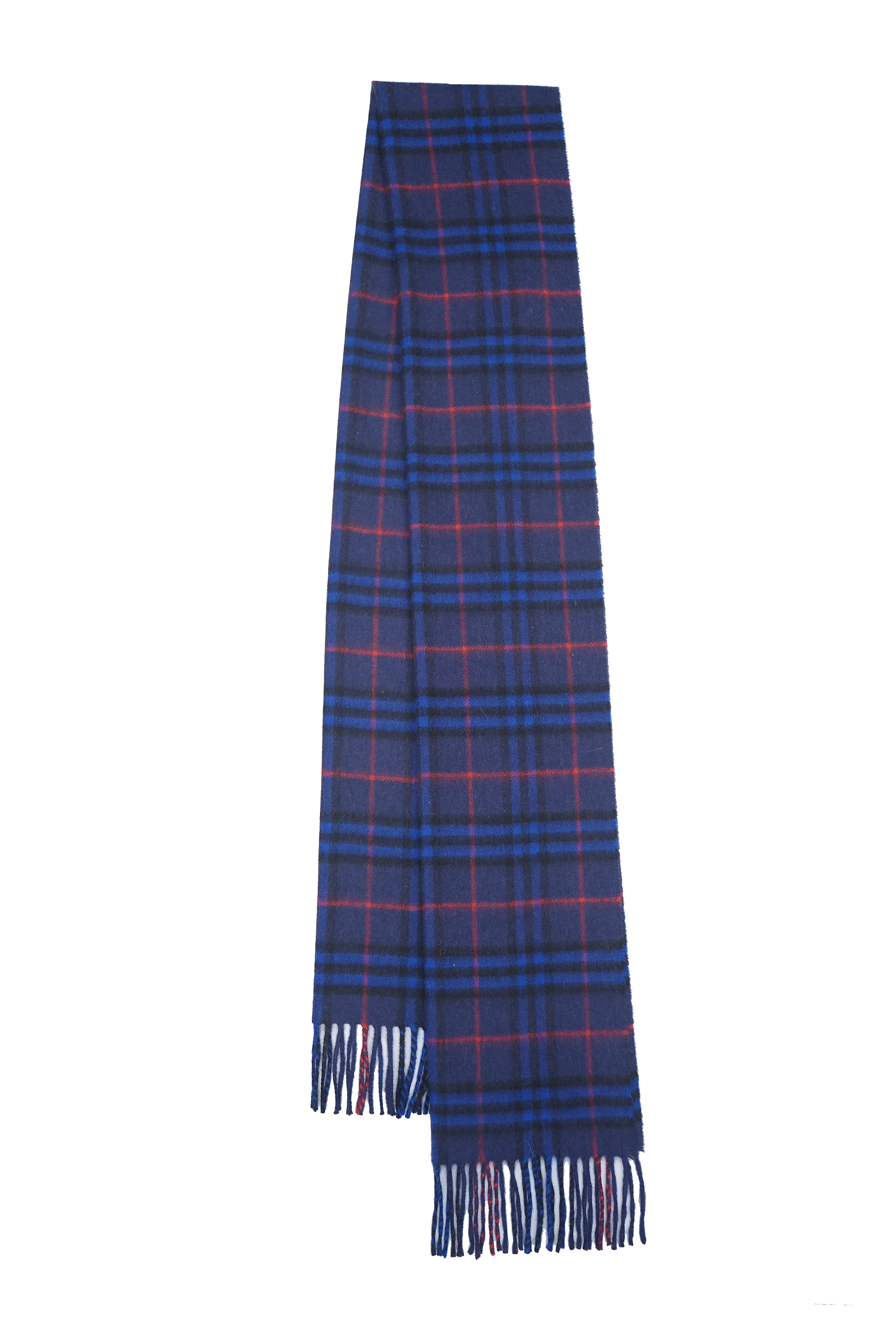 Classic Check Cashmere Blue Scarf