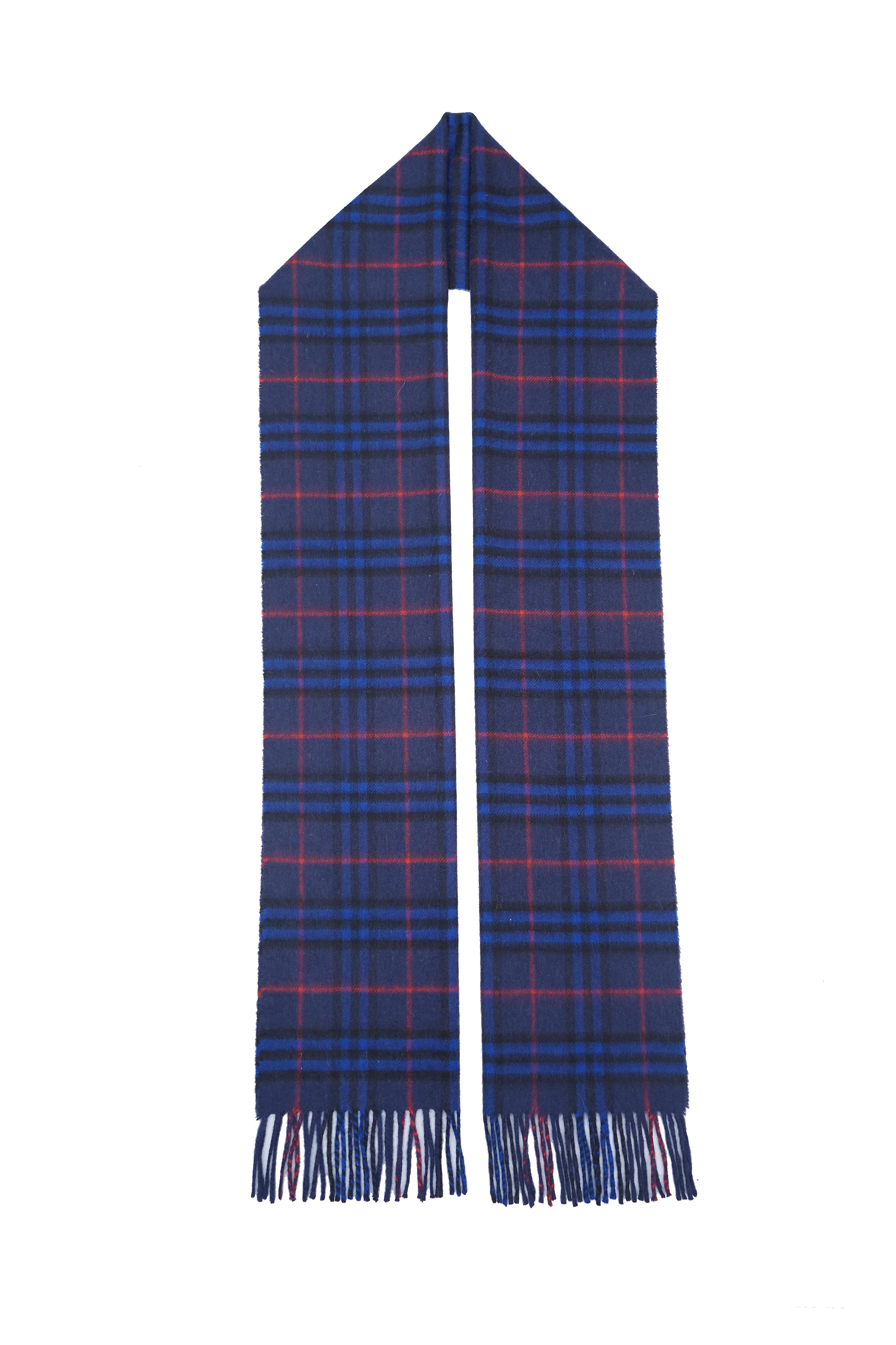 Classic Check Cashmere Blue Scarf