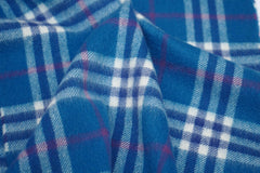 Burberry Pre-Owned Check Cashmere Blue Scarf