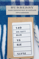 Burberry Pre-Owned Check Cashmere Blue Scarf