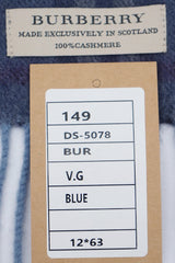 Burberry Pre-Owned Check Cashmere Blue Scarf