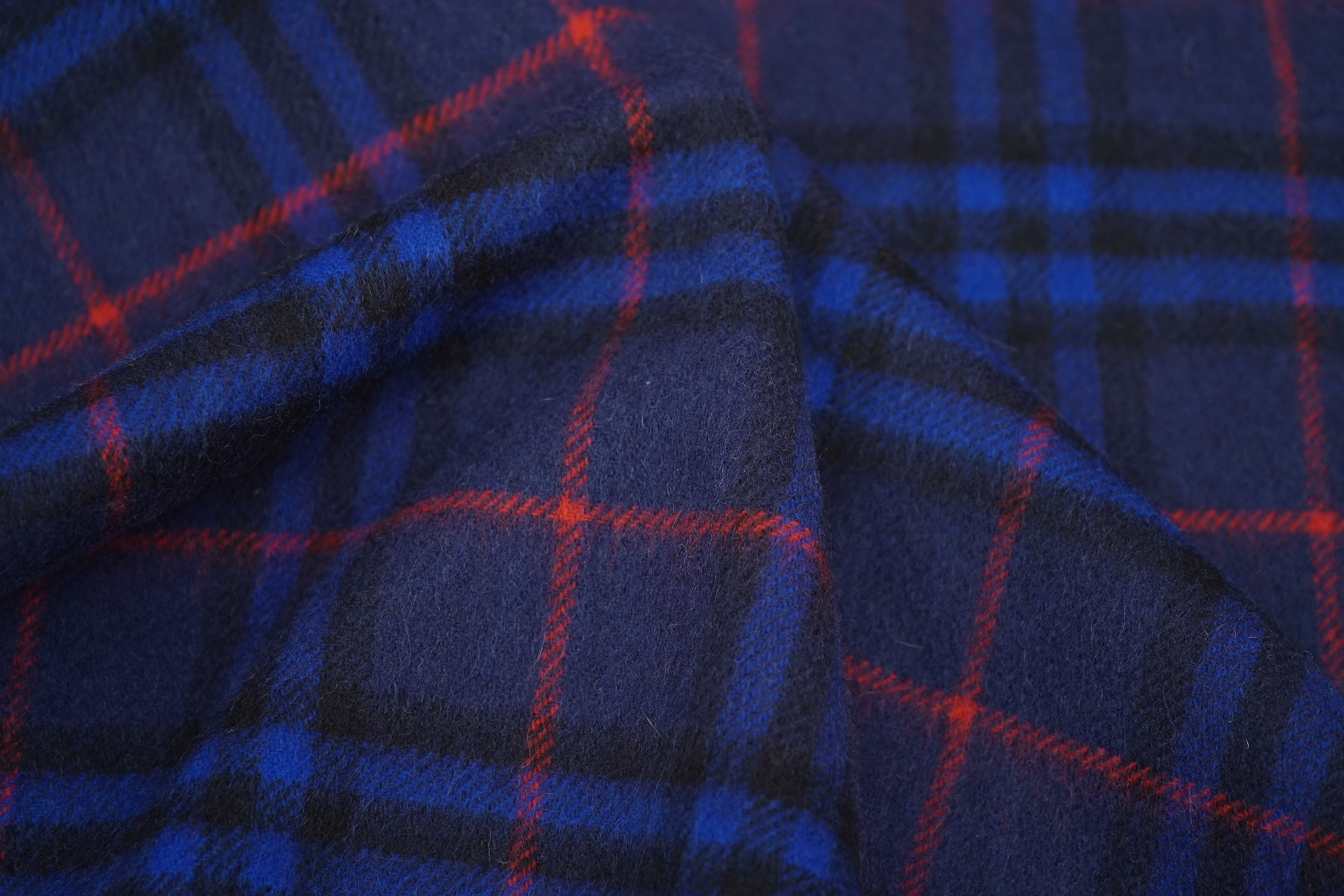 Classic Check Cashmere Blue Scarf