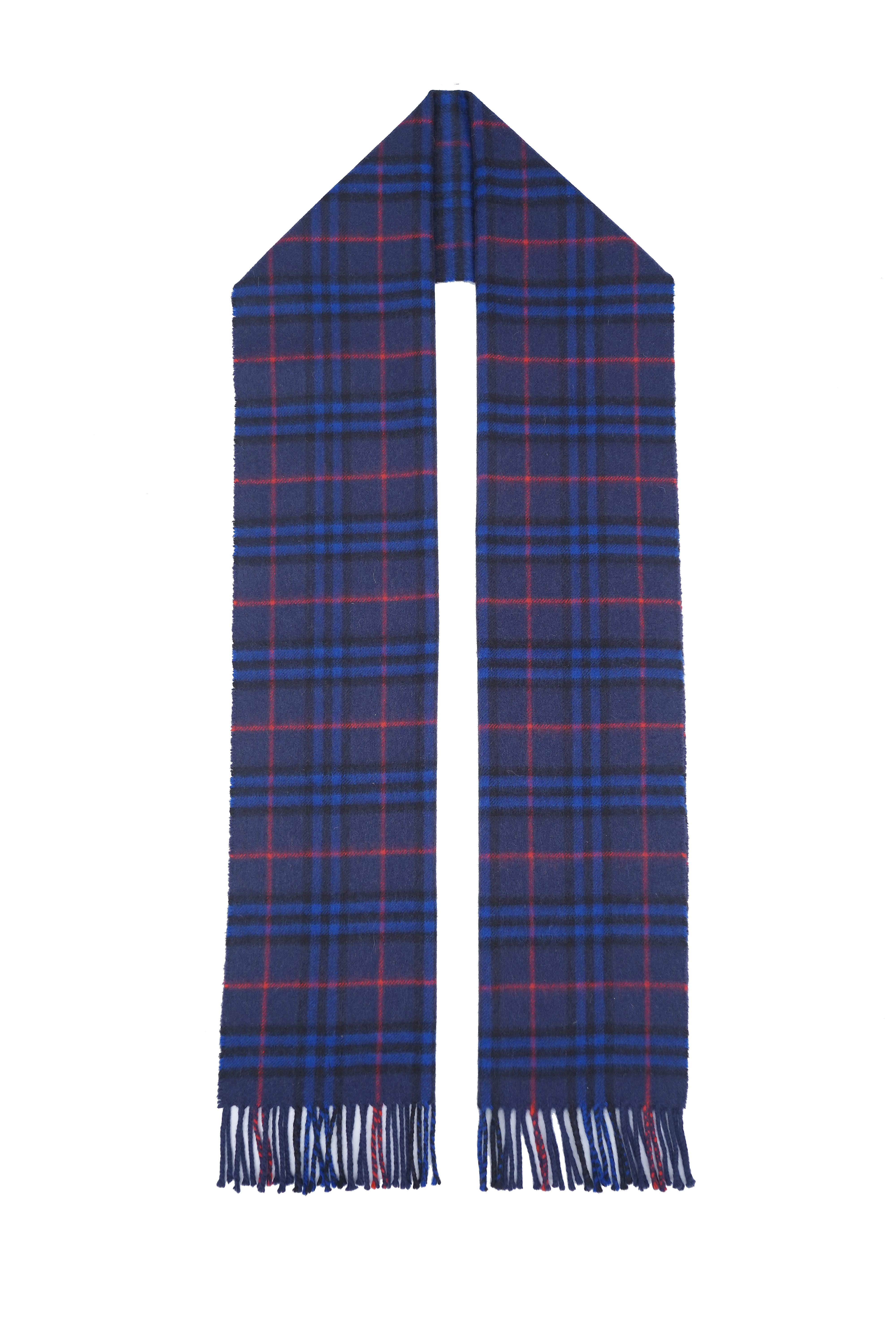 Classic Check Cashmere Blue Scarf