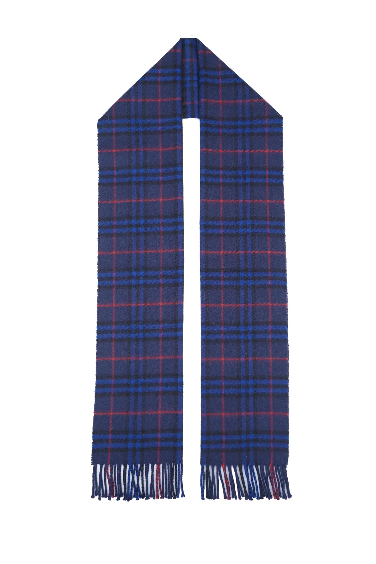 Classic Check Cashmere Blue Scarf