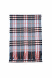 Classic Check Cashmere Sky Blue Scarf