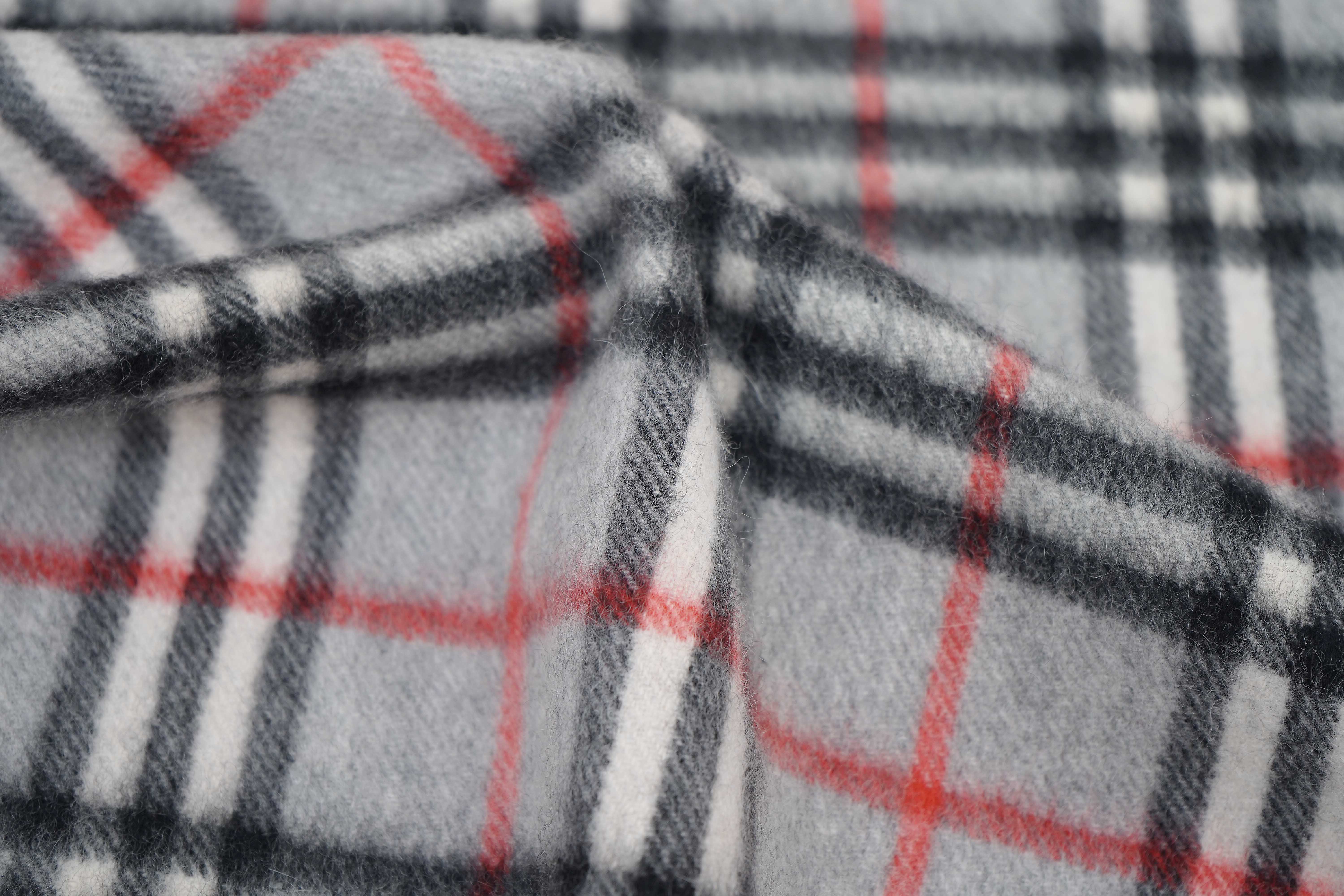 Classic Check Cashmere Grey Scarf