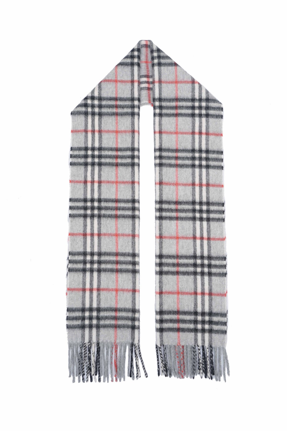 Classic Check Cashmere Grey Scarf