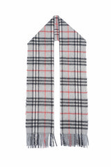 Burberry Pre-Owned Check Cashmere Grey Scarf