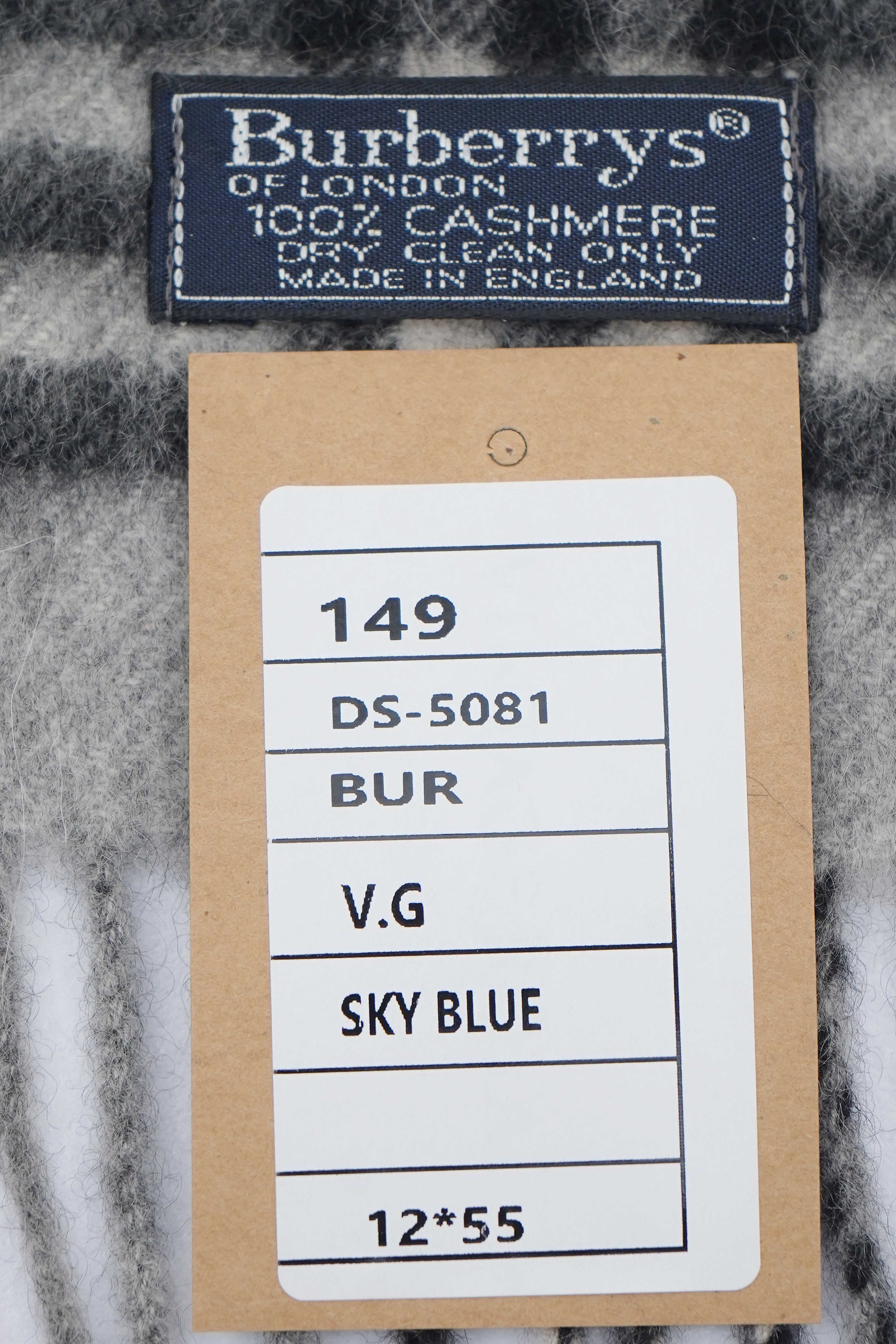 Classic Check Cashmere Grey Scarf