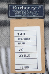 Burberry Pre-Owned Check Cashmere Grey Scarf