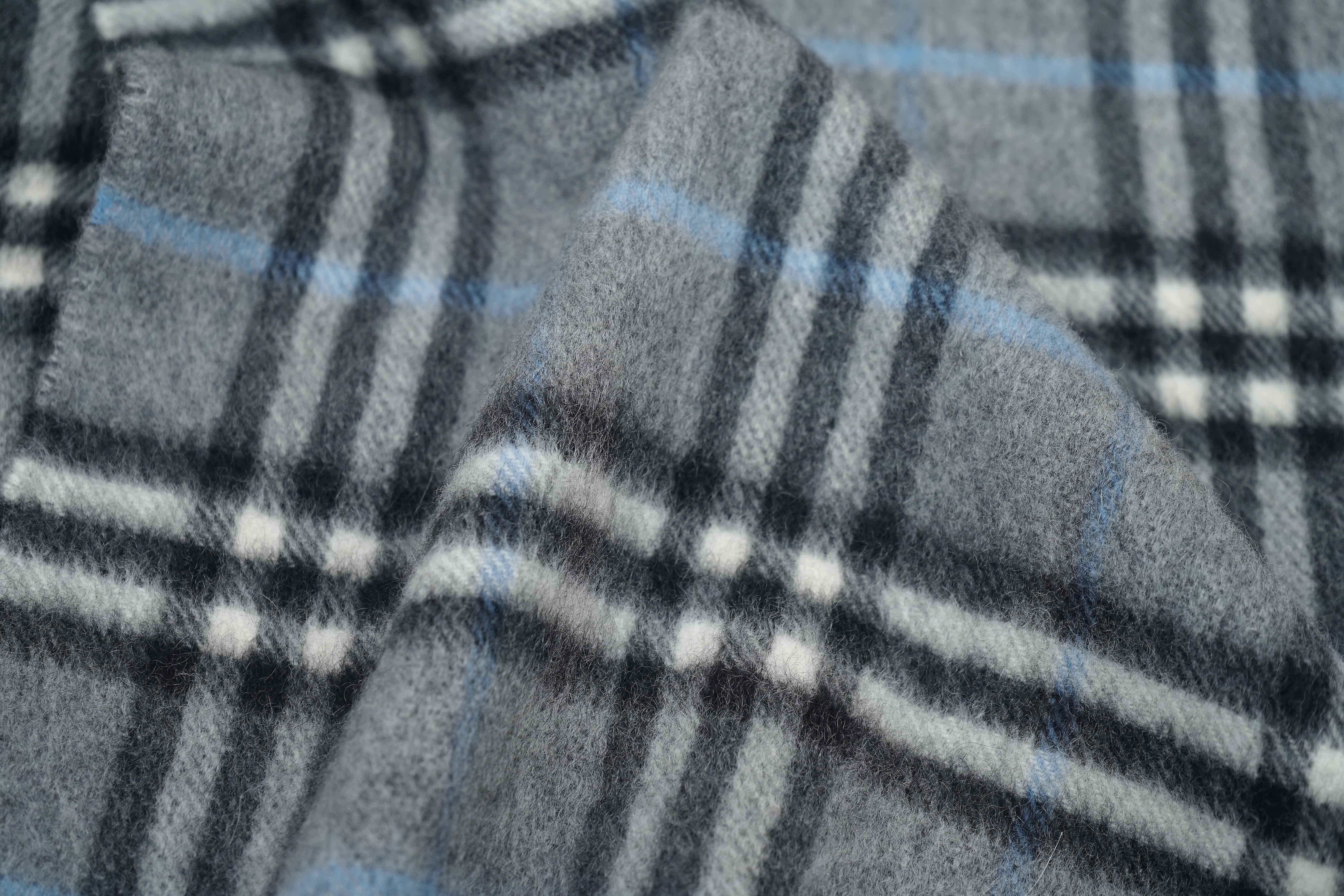 Classic Check Cashmere Grey Scarf