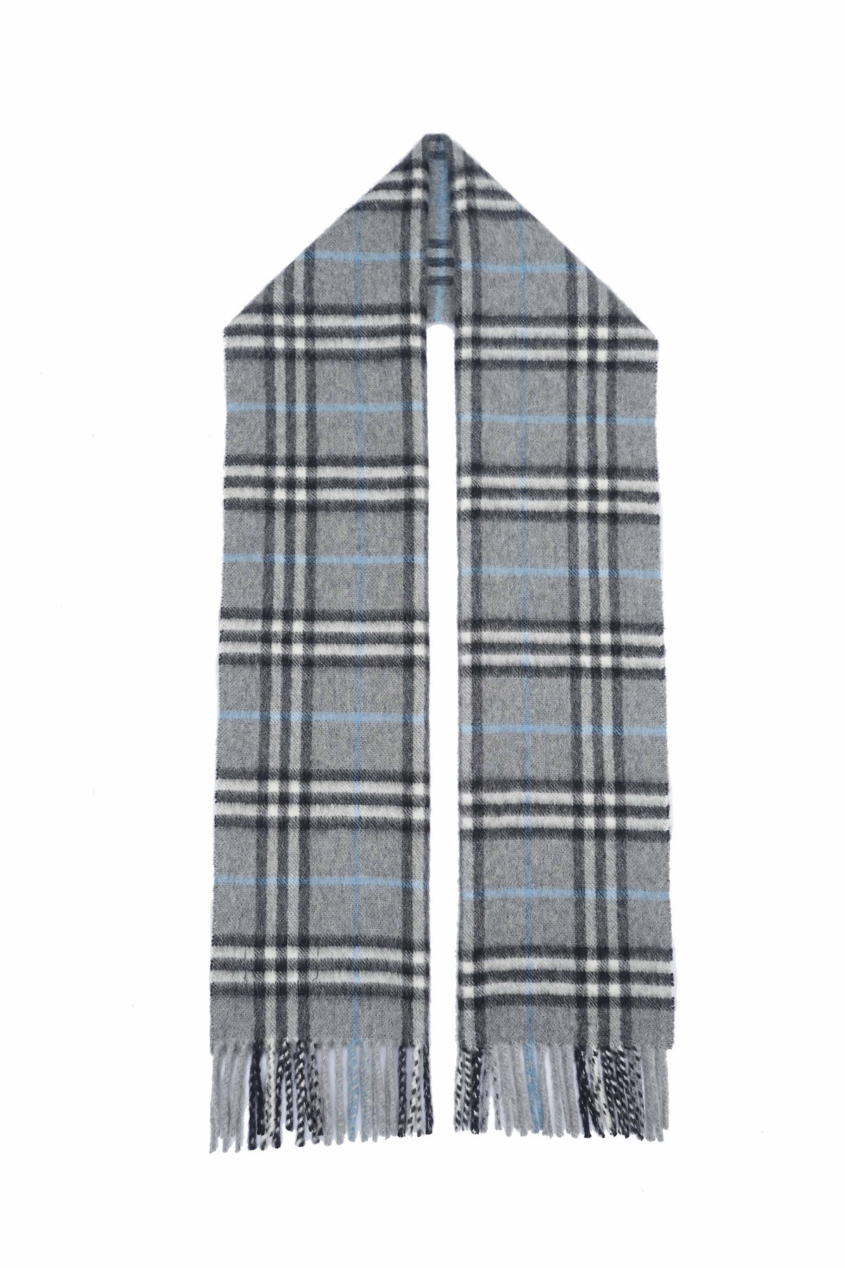 Classic Check Cashmere Grey Scarf