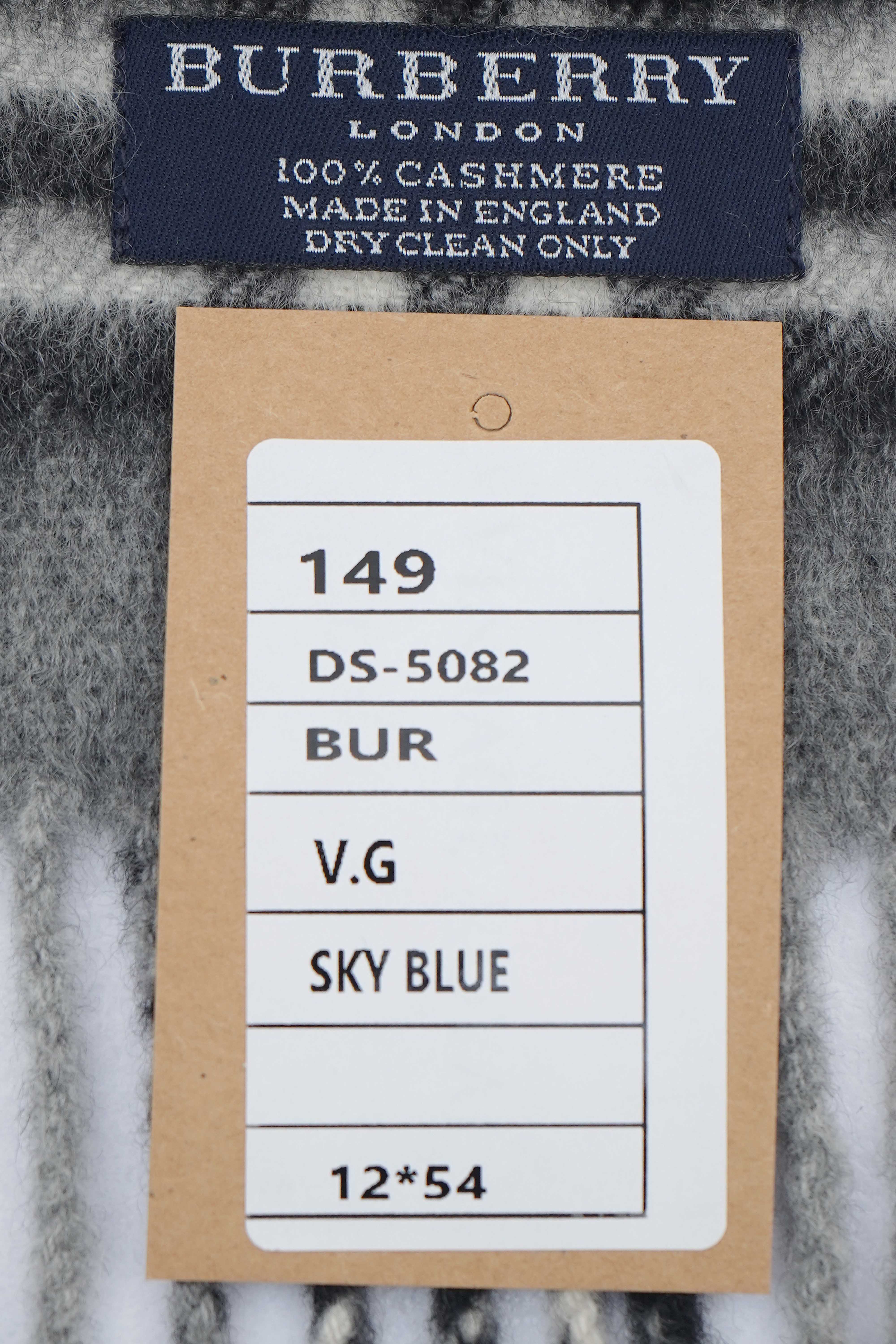 Classic Check Cashmere Grey Scarf