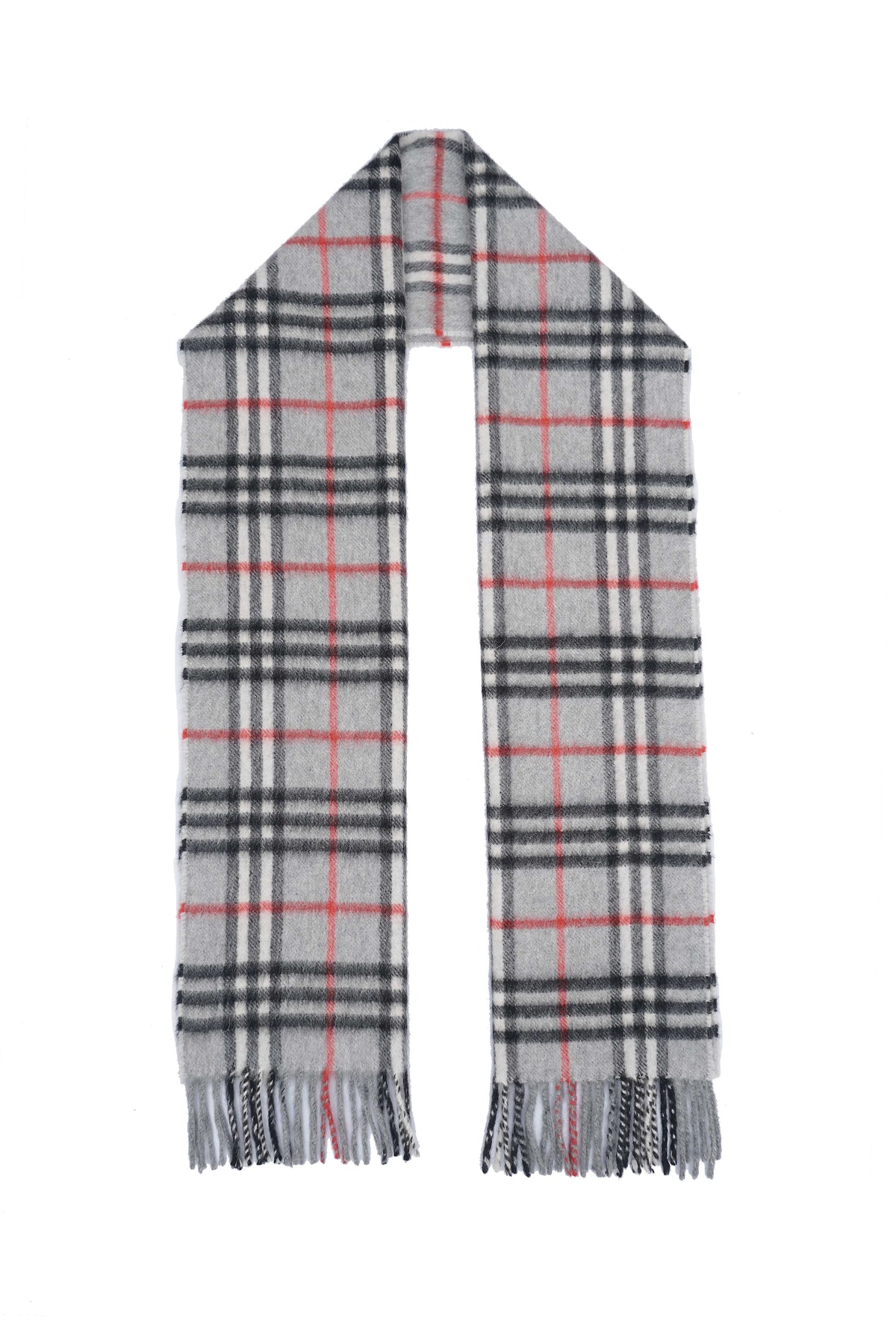 Classic Check Cashmere Grey Scarf