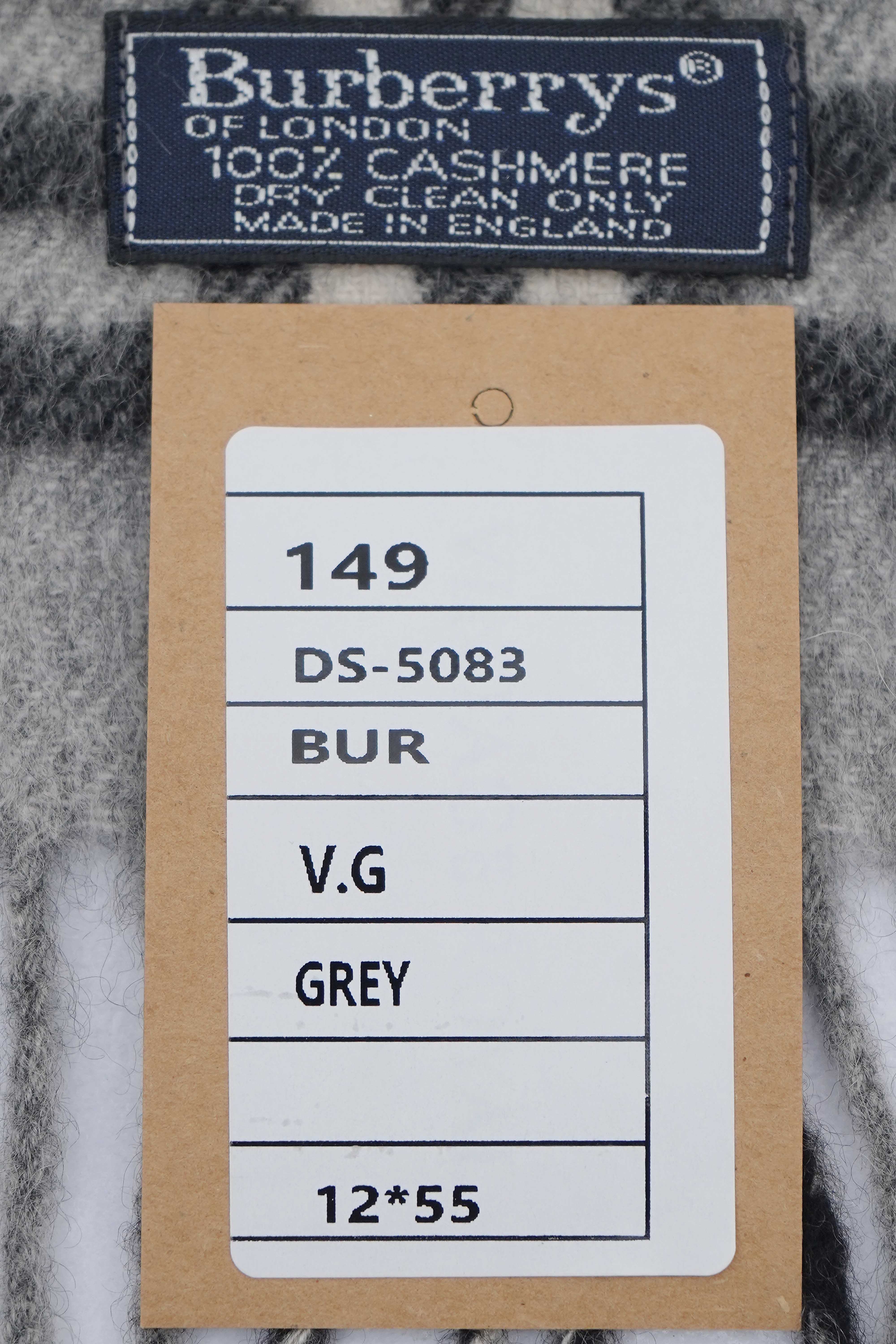 Classic Check Cashmere Grey Scarf
