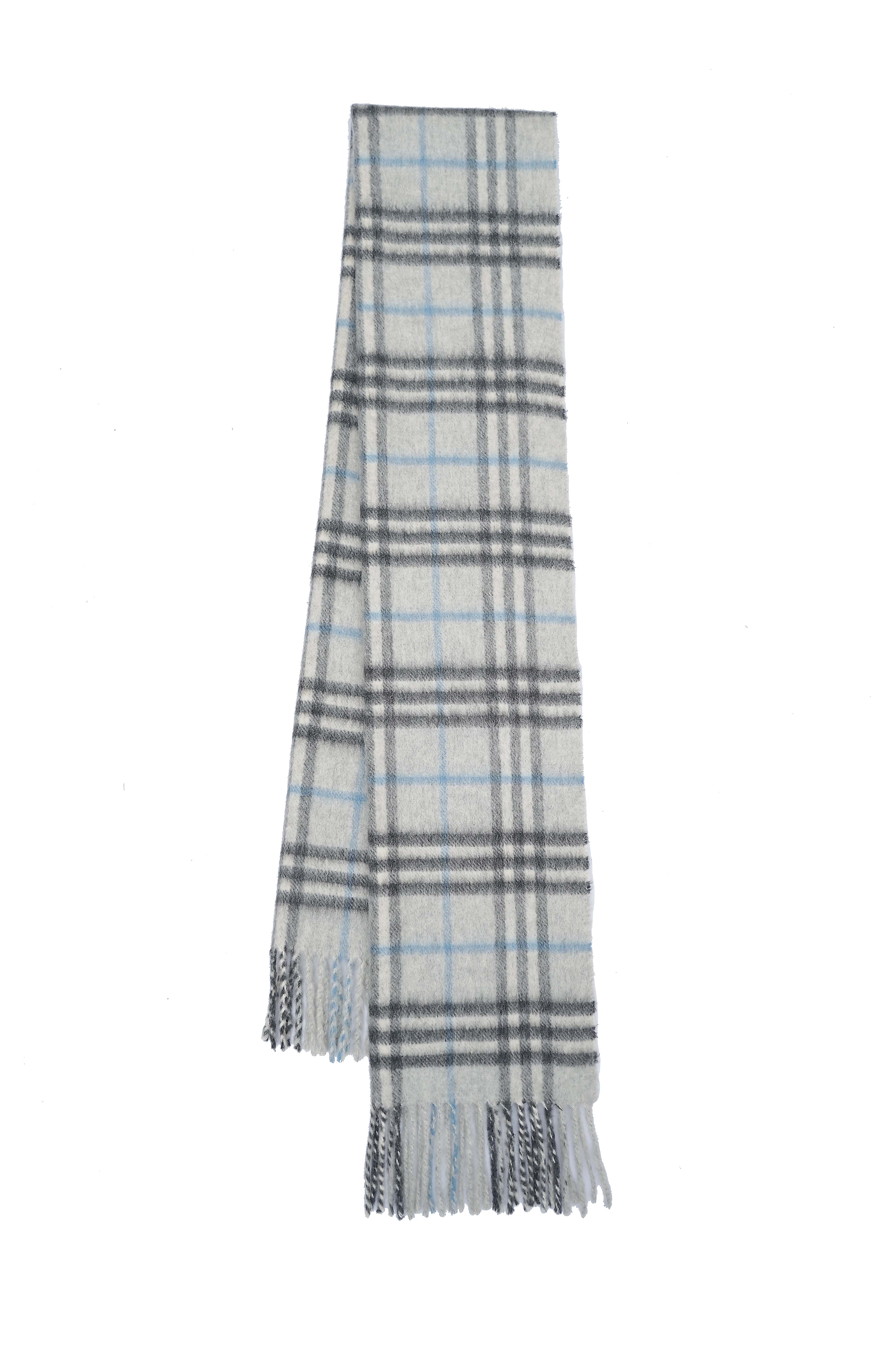 Classic Check Cashmere Grey Scarf