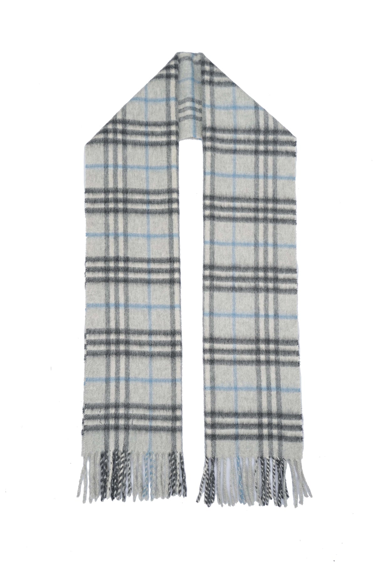 Classic Check Cashmere Grey Scarf