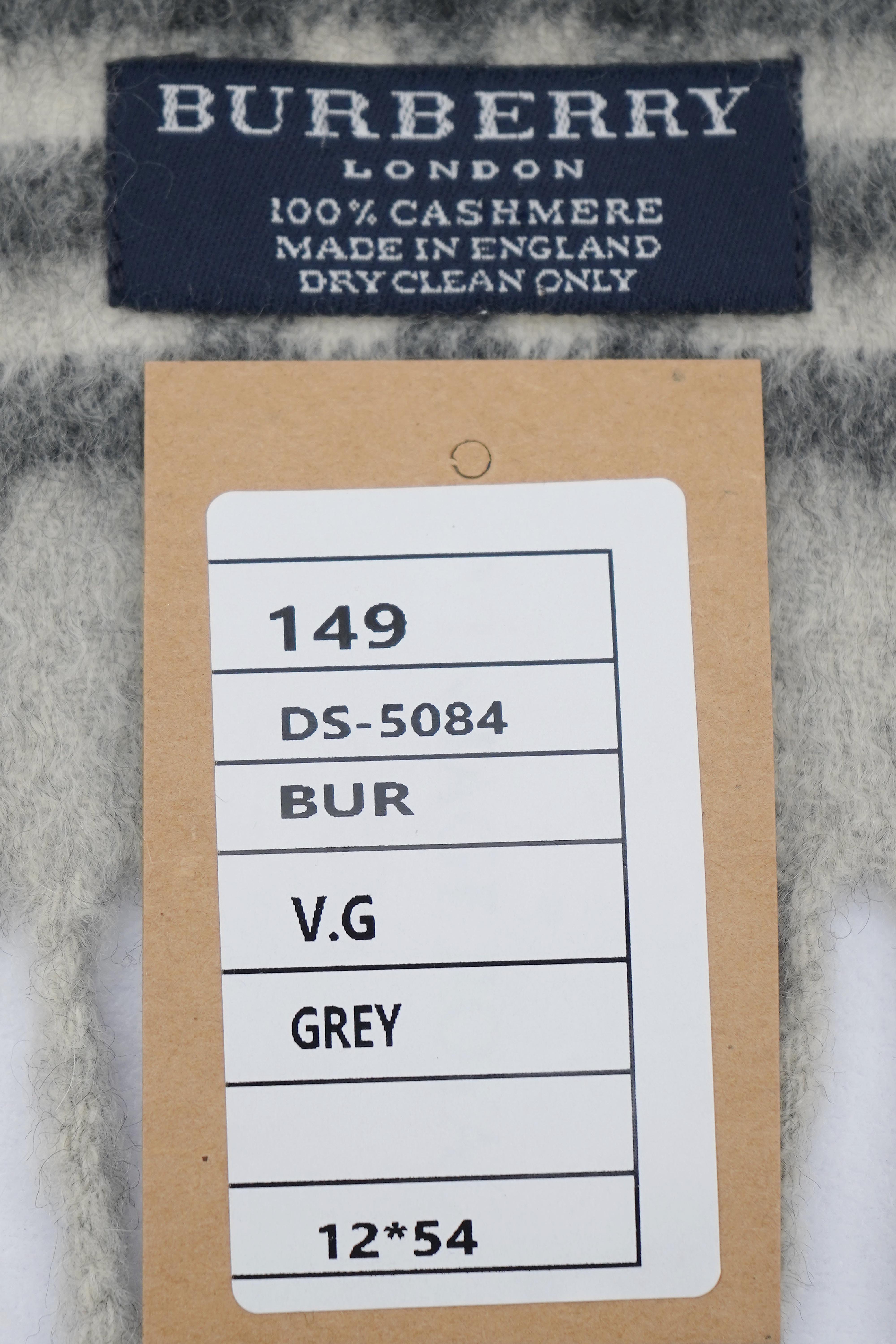 Classic Check Cashmere Grey Scarf
