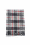 Classic Check Cashmere Gray Scarf
