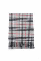 Burberry Pre-Owned Check Cashmere Gray Scarf