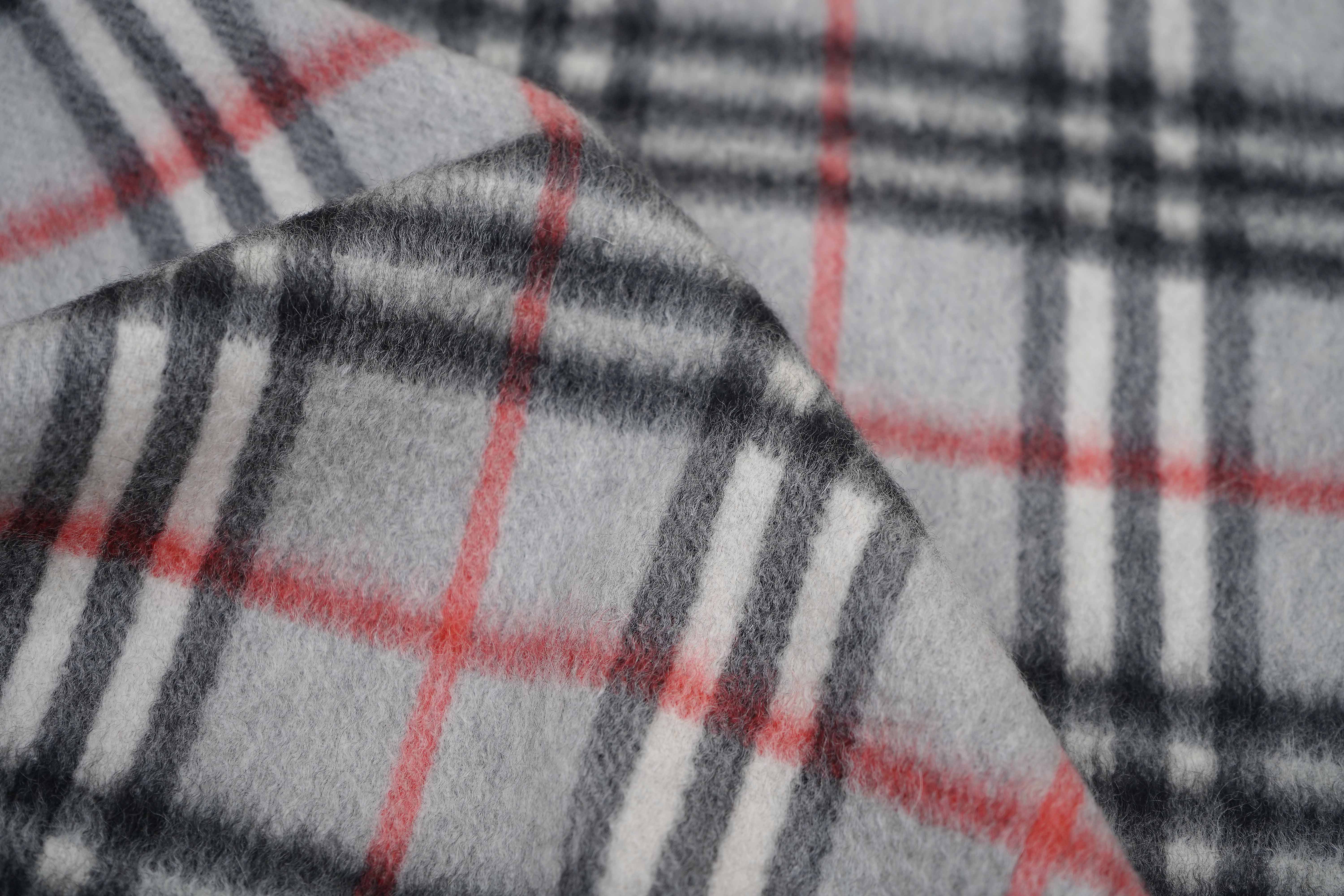 Classic Check Cashmere Gray Scarf