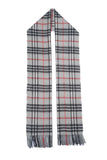 Classic Check Cashmere Gray Scarf