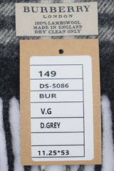 Burberry Pre-Owned Check Lambswool Dark Grey Scarf
