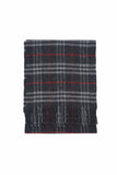 Classic Check Lambswool Dark Grey Scarf