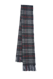 Classic Check Lambswool Dark Grey Scarf