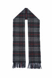 Classic Check Lambswool Dark Grey Scarf