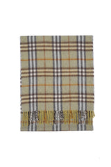 Burberry Pre-Owned Check Cashmere/Lambswool Green Scarf