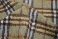 Burberry Pre-Owned Check Cashmere/Lambswool Green Scarf