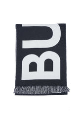 Burberry Pre-Owned Logo Lambswool Black/White Scarf