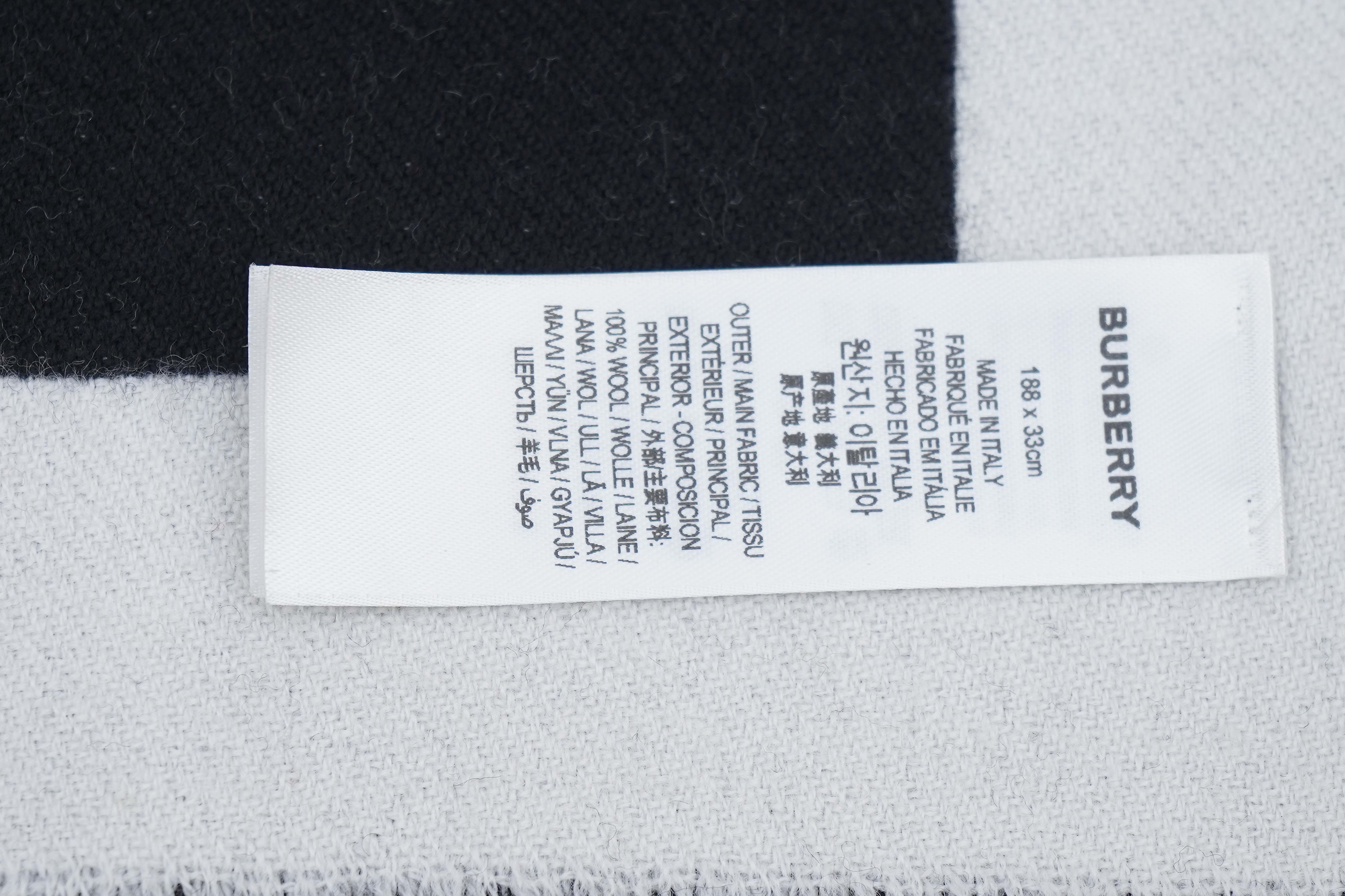 Classic Check Lambswool Black/White Scarf