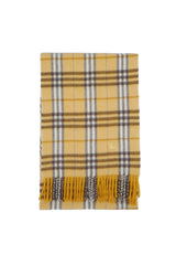Burberry Pre-Owned Check Lambswool Yellow Scarf