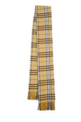 Burberry Pre-Owned Check Lambswool Yellow Scarf