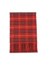 Burberry Pre-Owned Check Wool Red Scarf