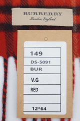 Burberry Pre-Owned Check Wool Red Scarf