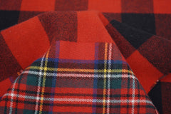 Burberry Pre-Owned Classic Check Merino Wool Red Scarf